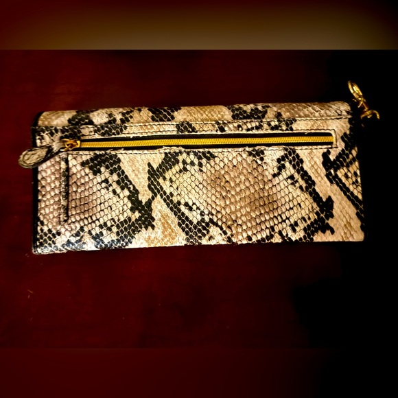 S&CO Snake Print Clutch - Black and Tan - Picture 3 of 4